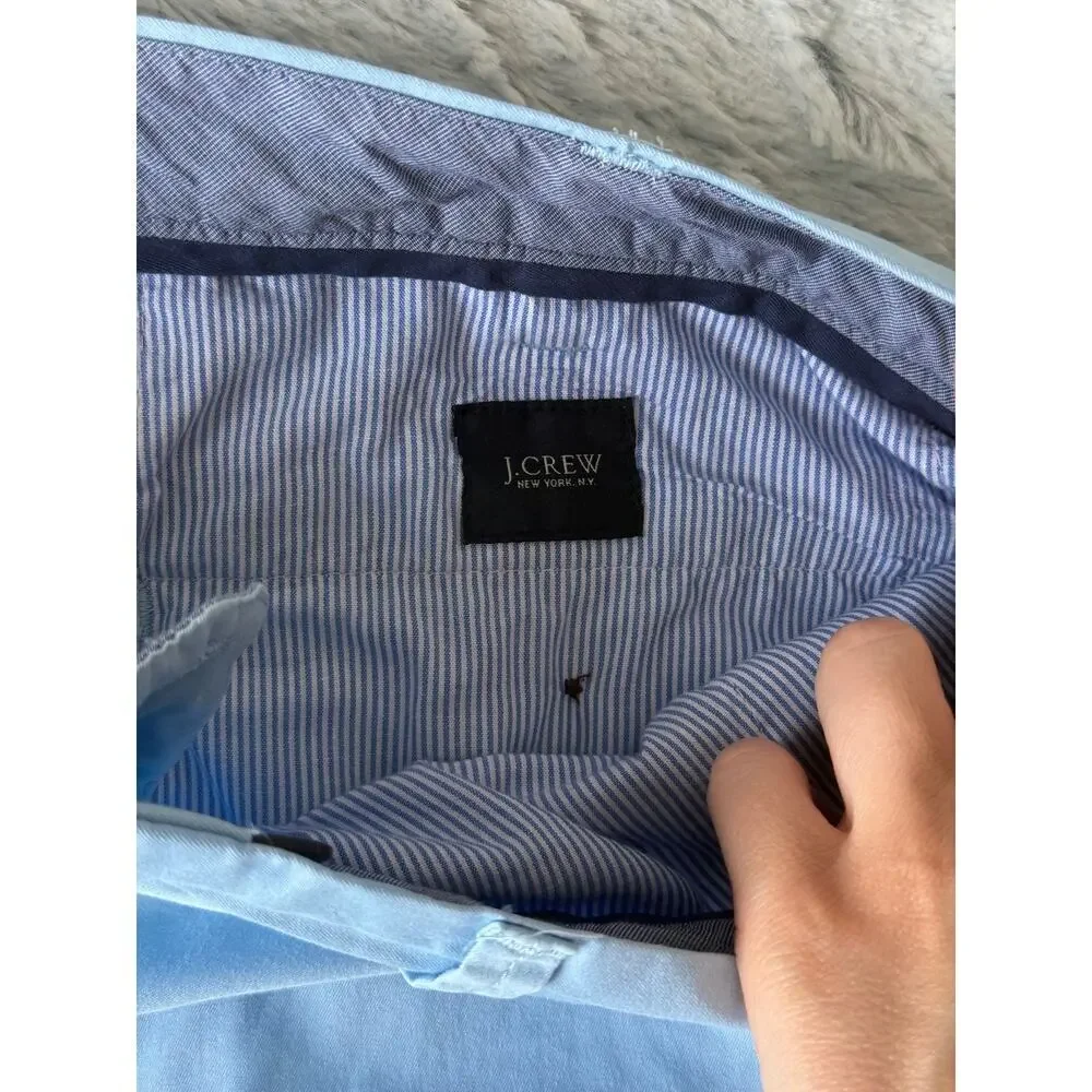 J.Crew Club Short Men Size 38W Light Blue Cotton Chino Preppy Coastal Old Money